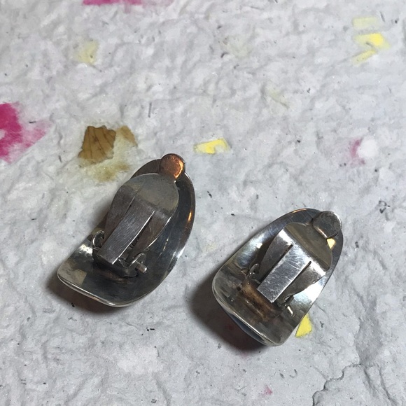 Siam Sterling Clip On Earrings Dome Shape Dancing Goddess w Temple Box Thailand - Picture 12 of 15